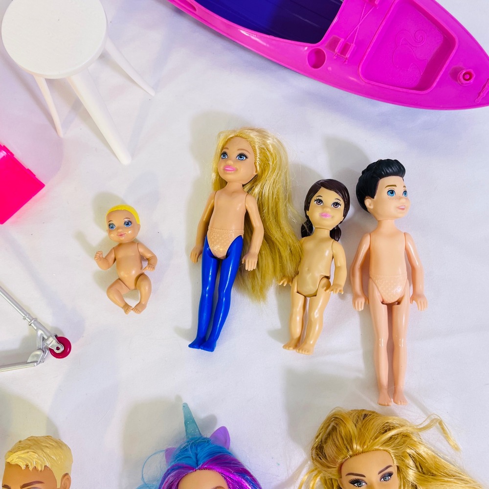 Mattel Barbie Doll Accessory Lot Ken Chelsea Baby Pets Kayak Slide Scooter 40pc - Picture 5 of 8